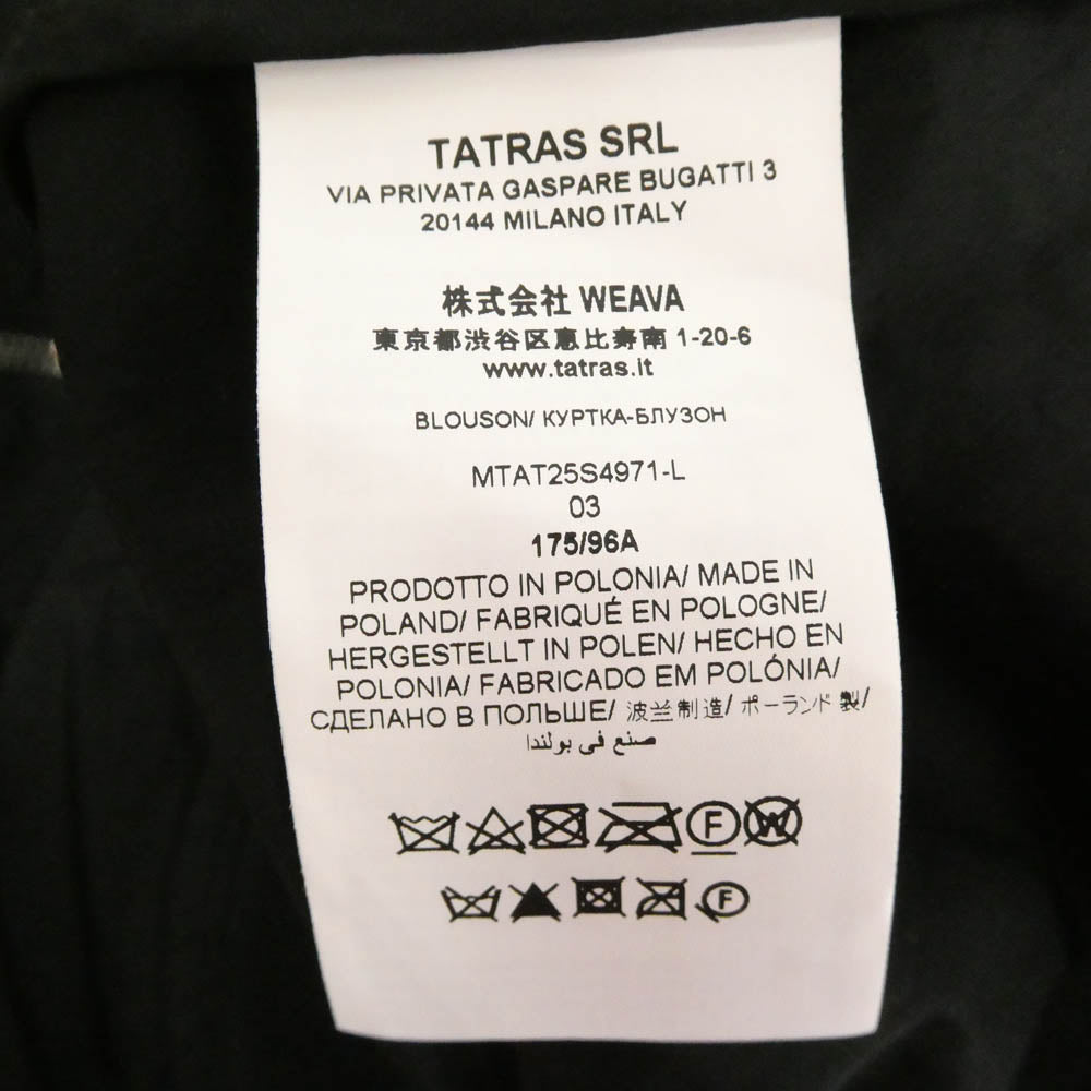 TATRAS タトラス MTAT25S4971-L TOMORI MA-1 トモリ フライトジャケット ブルゾン ブラック系 03【極上美品】【中古】