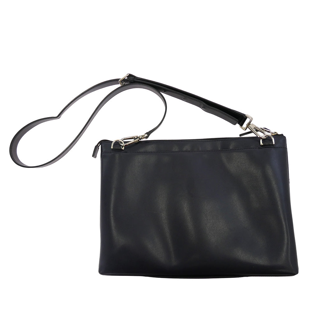 Paul Smith ポール・スミス 2Way Leather Shoulder Bag レザー ショルダー クラッチ セカンド バッグ ブラック系【中古】