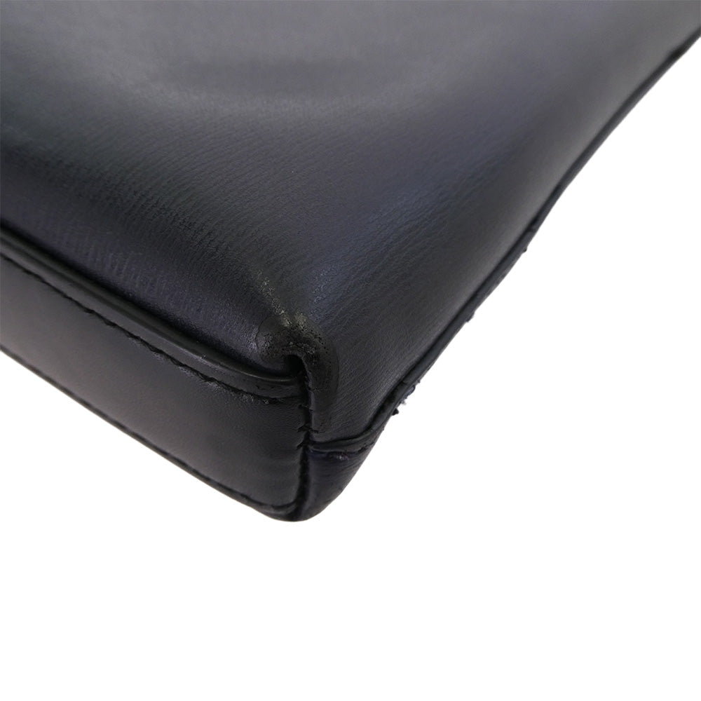 Paul Smith ポール・スミス 2Way Leather Shoulder Bag レザー ショルダー クラッチ セカンド バッグ ブラック系【中古】