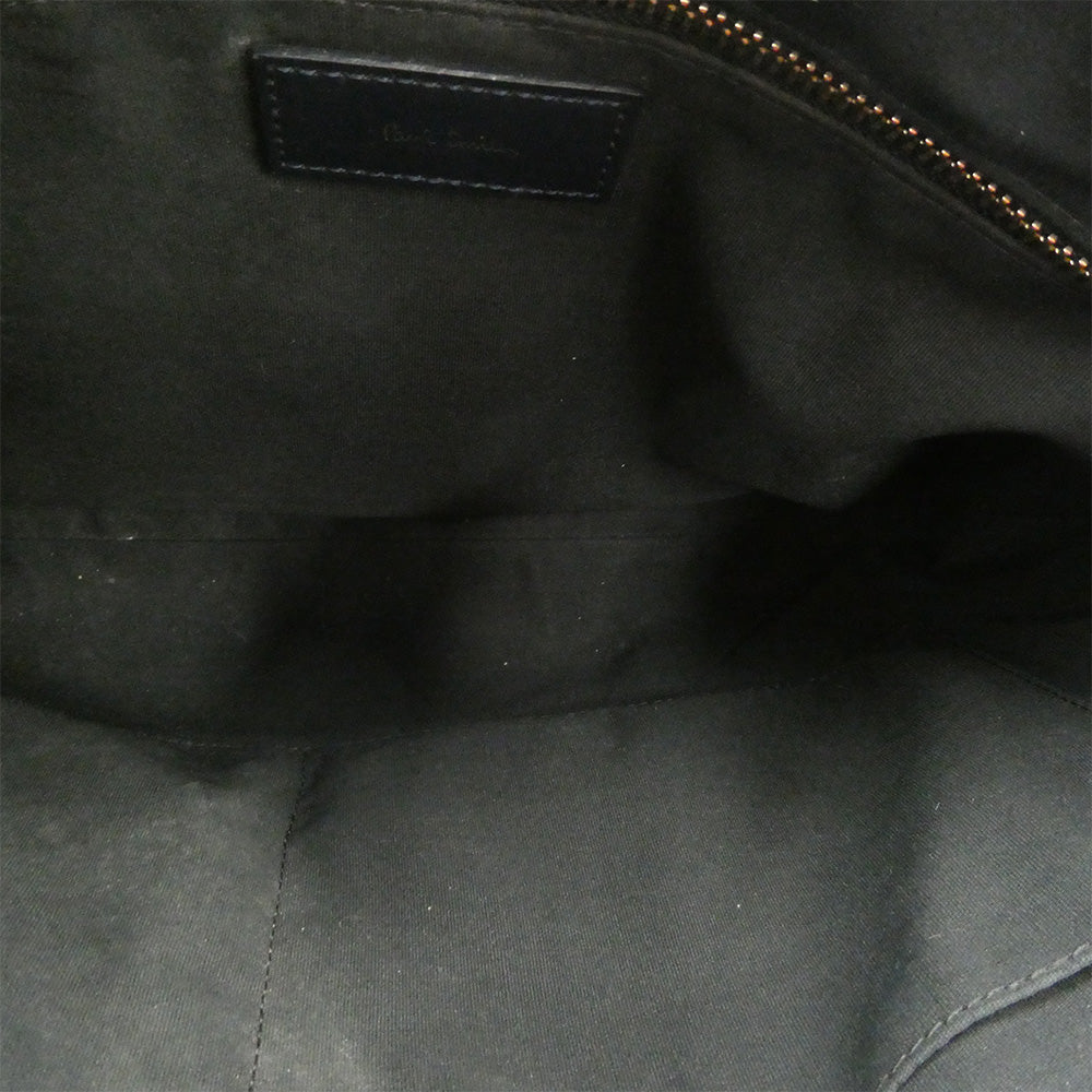 Paul Smith ポール・スミス 2Way Leather Shoulder Bag レザー ショルダー クラッチ セカンド バッグ ブラック系【中古】