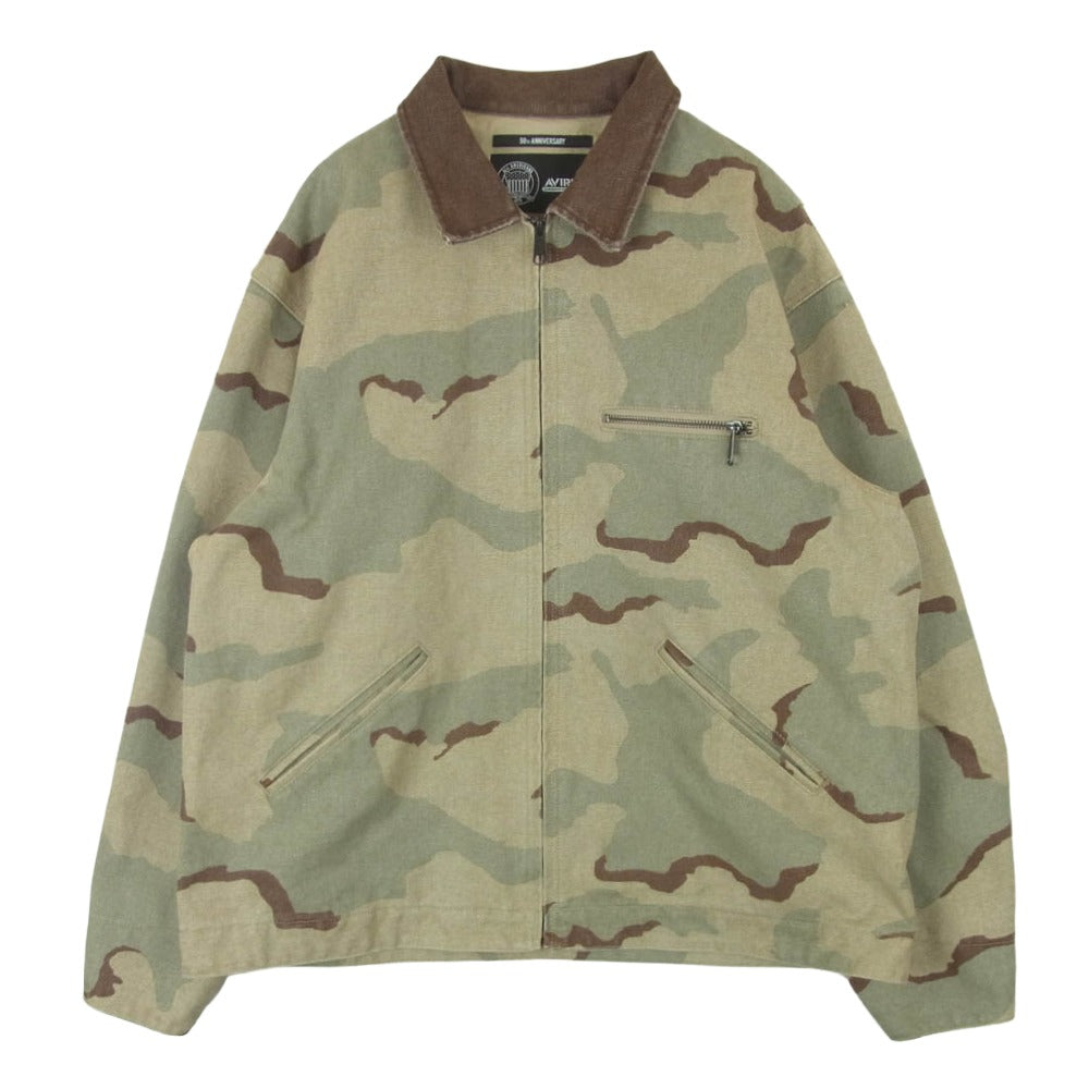 AVIREX アヴィレックス 783-5252016 CAMO DUCK JACKET カモ ダック ジャケット ベージュ系 ブラウン系 オリーブ系 XL【中古】