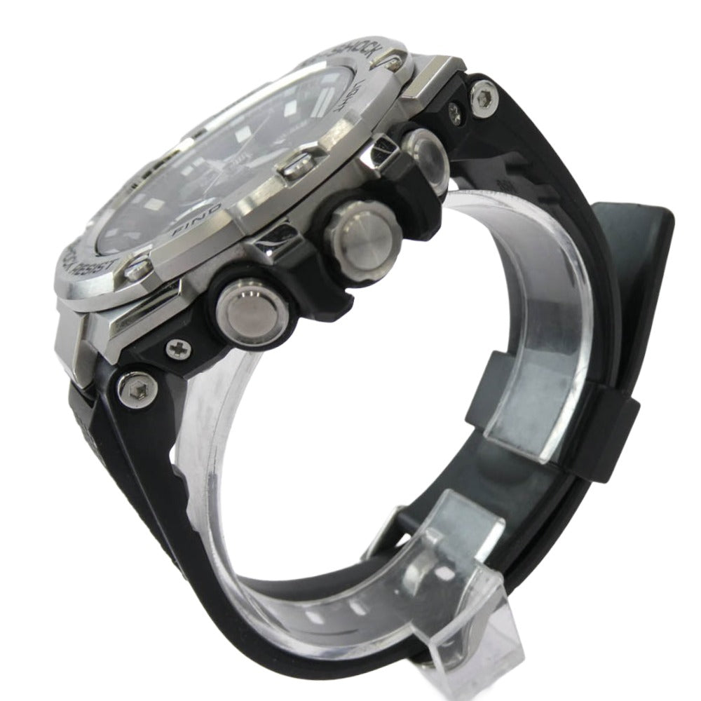 CASIO G-SHOCK カシオ ジーショック GST-B100-1AJF G-STEEL ブラック文字盤 樹脂 SS タフソーラー モバイルリンク Bluetooth 腕時計 ブラック系 シルバー系【中古】