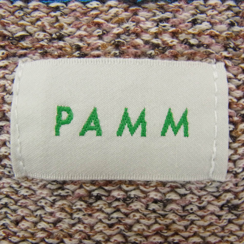 パム PM1153 クロップド ボーダー Vネック カーディガン マルチカラー系 F【中古】
