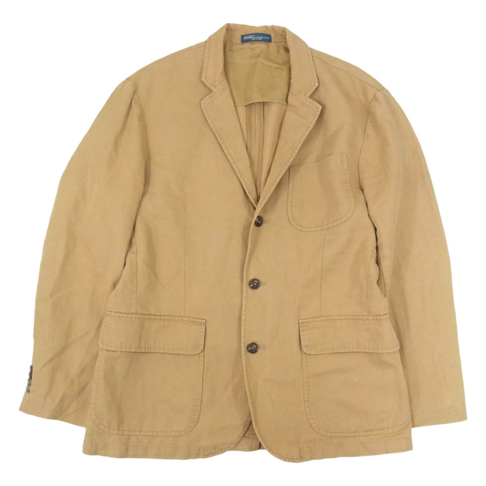 POLO RALPH LAUREN ポロ・ラルフローレン コットンチノ 3B テーラードジャケット ブラウン系 42【中古】