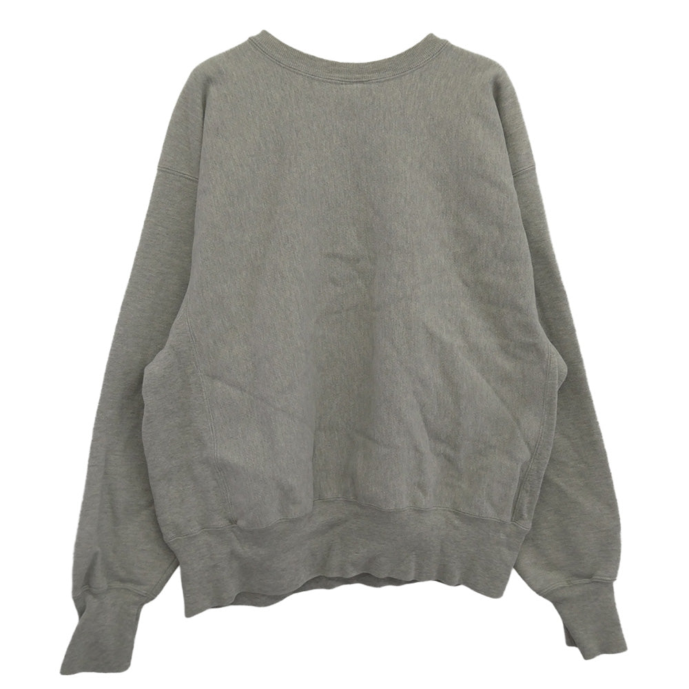 A BATHING APE アベイシングエイプ × Champion REVERSE WEAVE チャンピオン リバースウィーブ bape good ape スウェット トレーナー グレー系 L【中古】