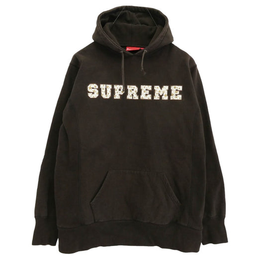 Supreme シュプリーム 03AW 初期タグ カナダ製 STAR HARVARD LOGO HOODIE スター ハーバードロゴ プルオーバー パーカー フーディー ブラウン系 L【中古】