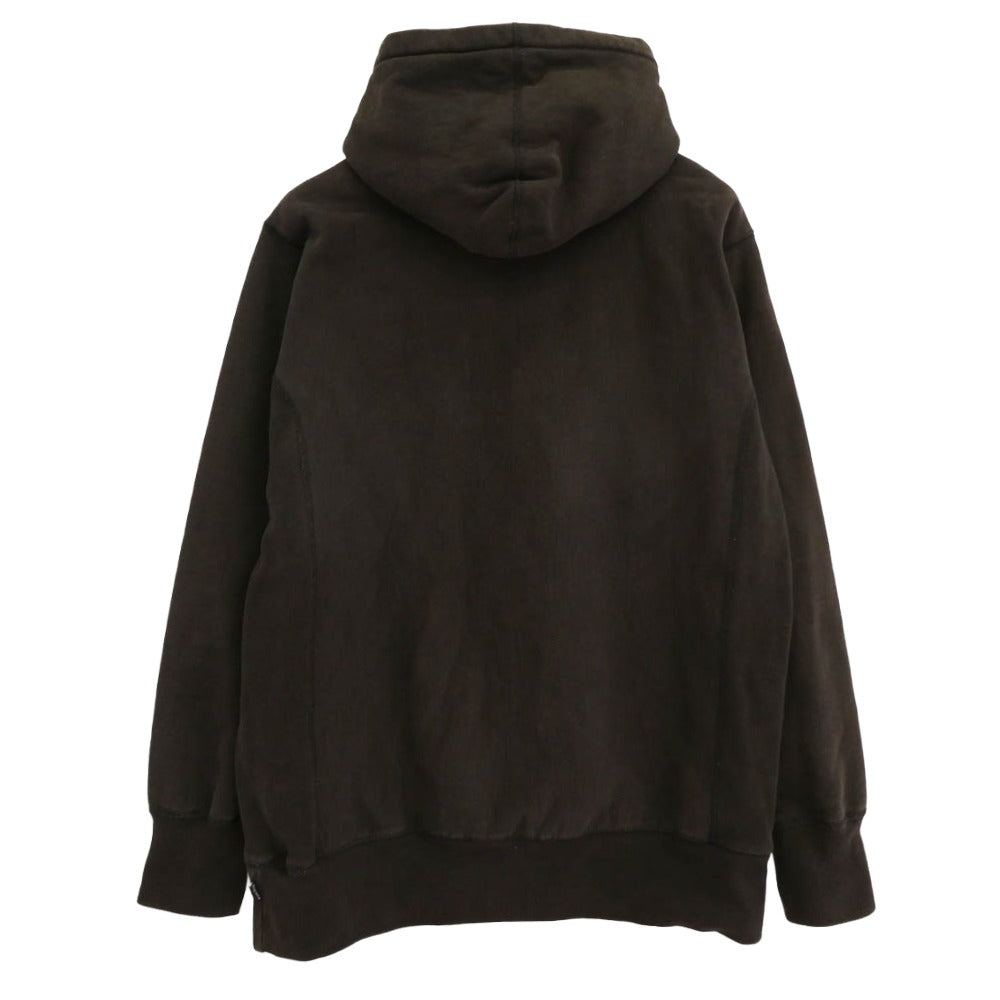 Supreme シュプリーム 03AW 初期タグ カナダ製 STAR HARVARD LOGO HOODIE スター ハーバードロゴ プルオーバー パーカー フーディー ブラウン系 L【中古】