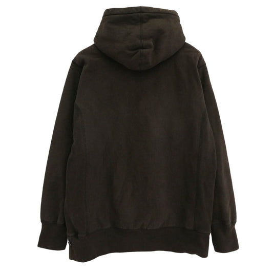 Supreme シュプリーム 03AW 初期タグ カナダ製 STAR HARVARD LOGO HOODIE スター ハーバードロゴ プルオーバー パーカー フーディー ブラウン系 L【中古】