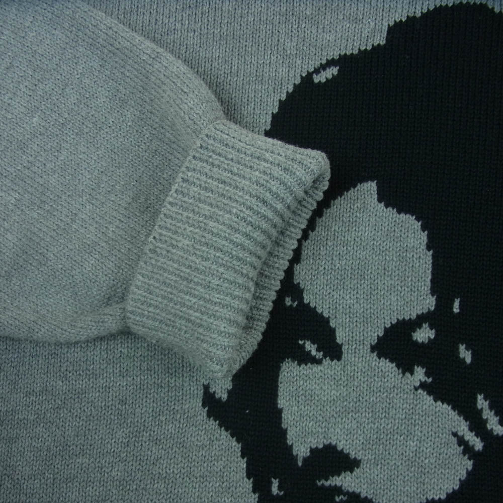 HYSTERIC GLAMOUR ヒステリックグラマー 02241NS01 WOMAN HEAD セーター ニット 中国製 グレー系 L【中古】