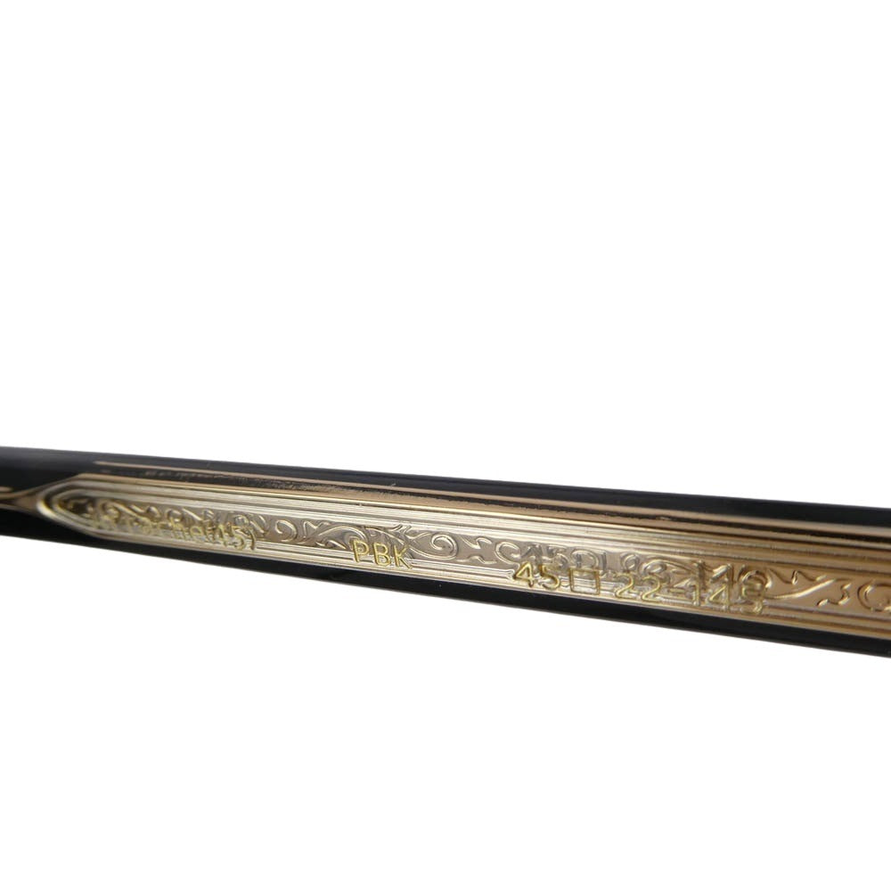 アイヴァン Attache45 アタッシュ ボストン 眼鏡 ブラック系 ゴールド系【中古】