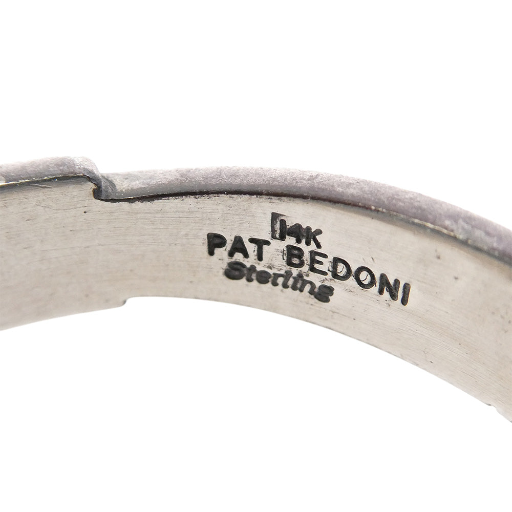 パットベドニー NAVAJO ナバホ族 14K×スターリングシルバー スターバースト バングル シルバー系 ゴールド系【中古】