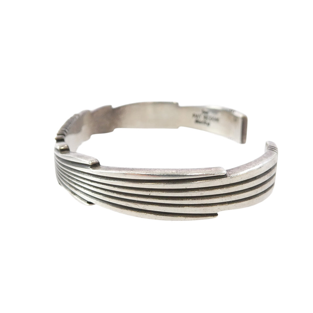 パットベドニー NAVAJO ナバホ族 14K×スターリングシルバー スターバースト バングル シルバー系 ゴールド系【中古】
