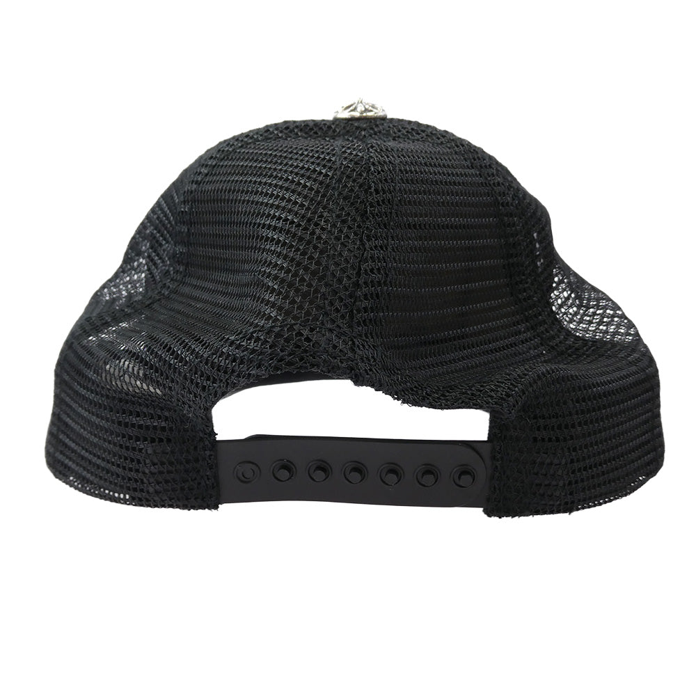 CHROME HEARTS クロムハーツ（原本無） TRUCKER CAP クロスボール CHロゴパッチ メッシュ トラッカー キャップ 帽子 ブラック ブラック系 シルバー系【中古】