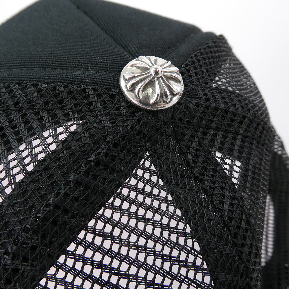 CHROME HEARTS クロムハーツ（原本無） TRUCKER CAP クロスボール CHロゴパッチ メッシュ トラッカー キャップ 帽子 ブラック ブラック系 シルバー系【中古】