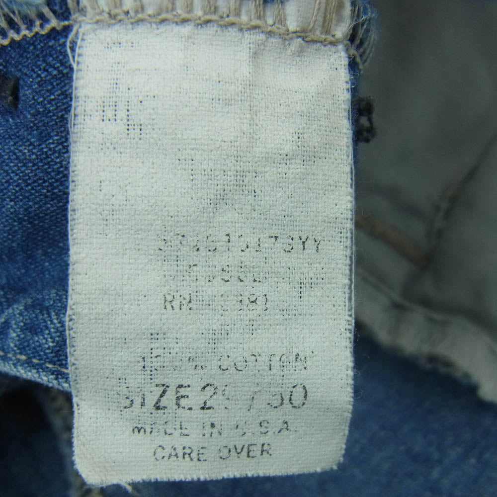RRL ダブルアールエル USA製 デニム カーゴ パンツ コットン インディゴブルー系 29 / 30【中古】