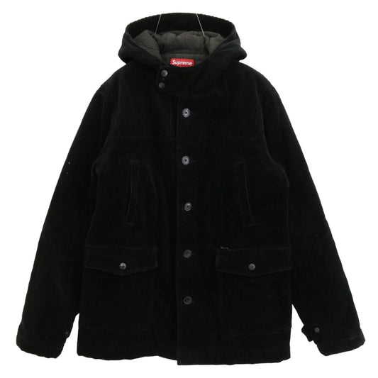 Supreme シュプリーム orduroy hood フード刺繍 コーデュロイ ジャケット ブラック系 M【中古】