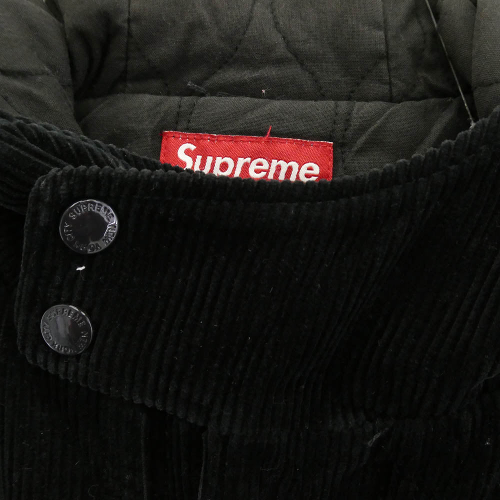 Supreme シュプリーム orduroy hood フード刺繍 コーデュロイ ジャケット ブラック系 M【中古】