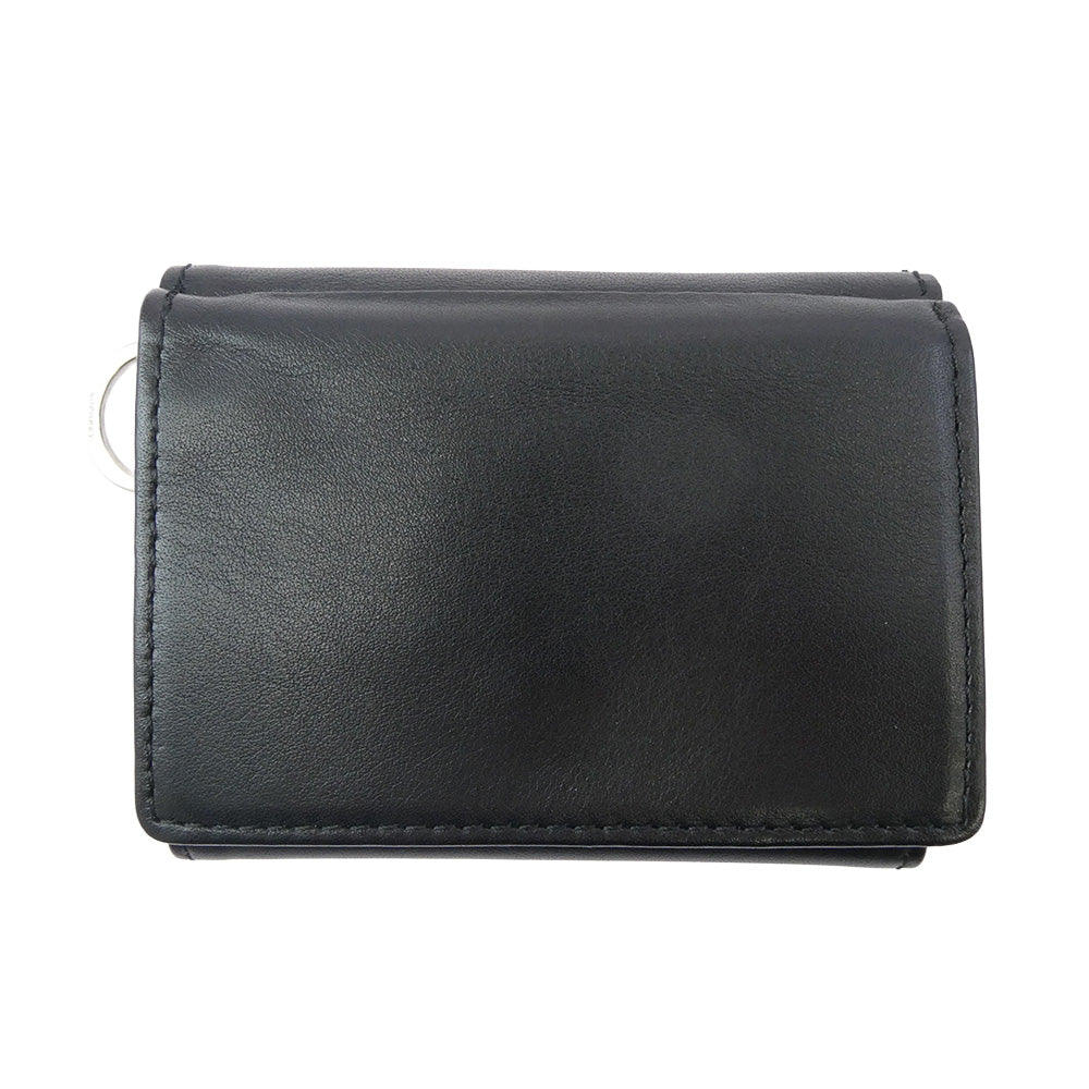 SOPHNET. ソフネット 24AW SOPH-242089 LEATHER SMALL WALLET BEIGE レザー スモール ウォレット 三つ折り財布 ブラック系【新古品】【未使用】【中古】
