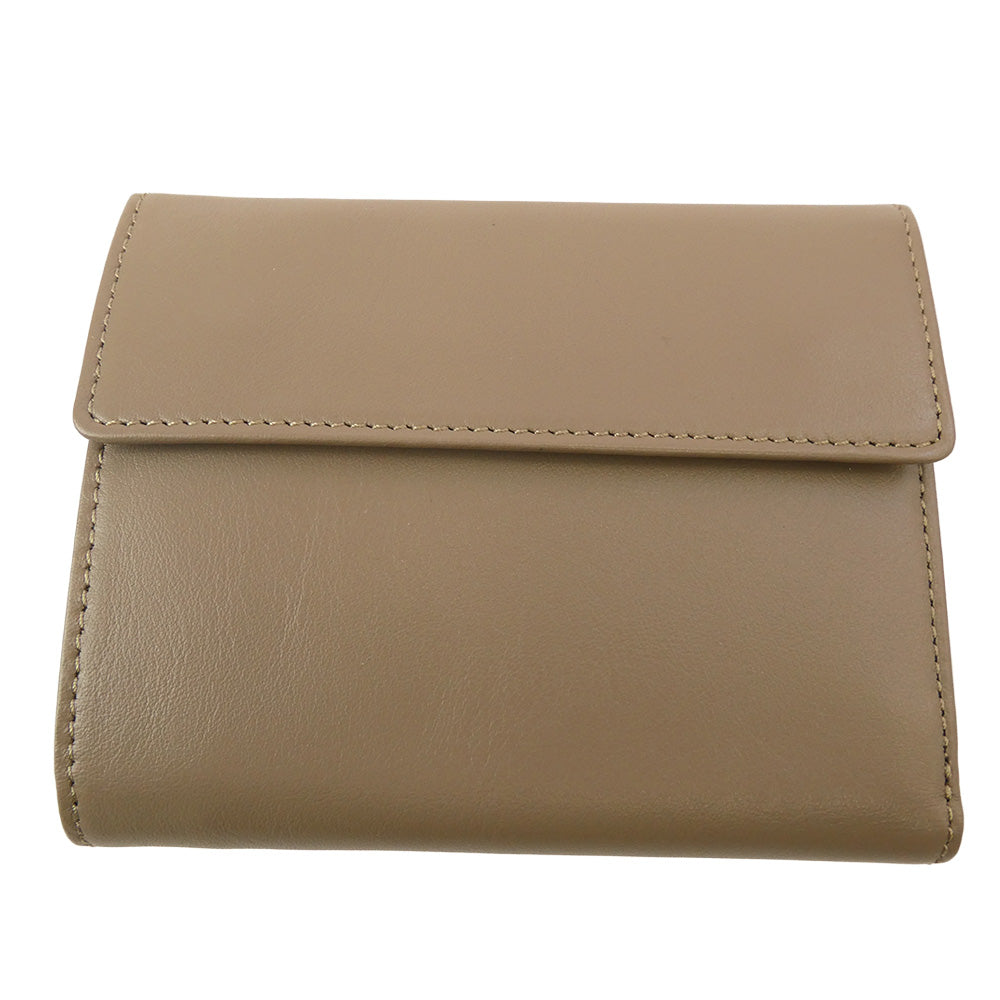 SOPHNET. ソフネット 24AW SOPH-242087 LEATHER WALLET BEIGE レザー ウォレット 二つ折り財布 ベージュ系【新古品】【未使用】【中古】