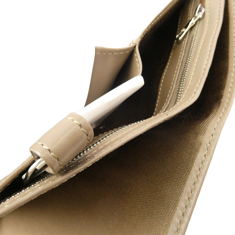 SOPHNET. ソフネット 24AW SOPH-242087 LEATHER WALLET BEIGE レザー ウォレット 二つ折り財布 ベージュ系【新古品】【未使用】【中古】