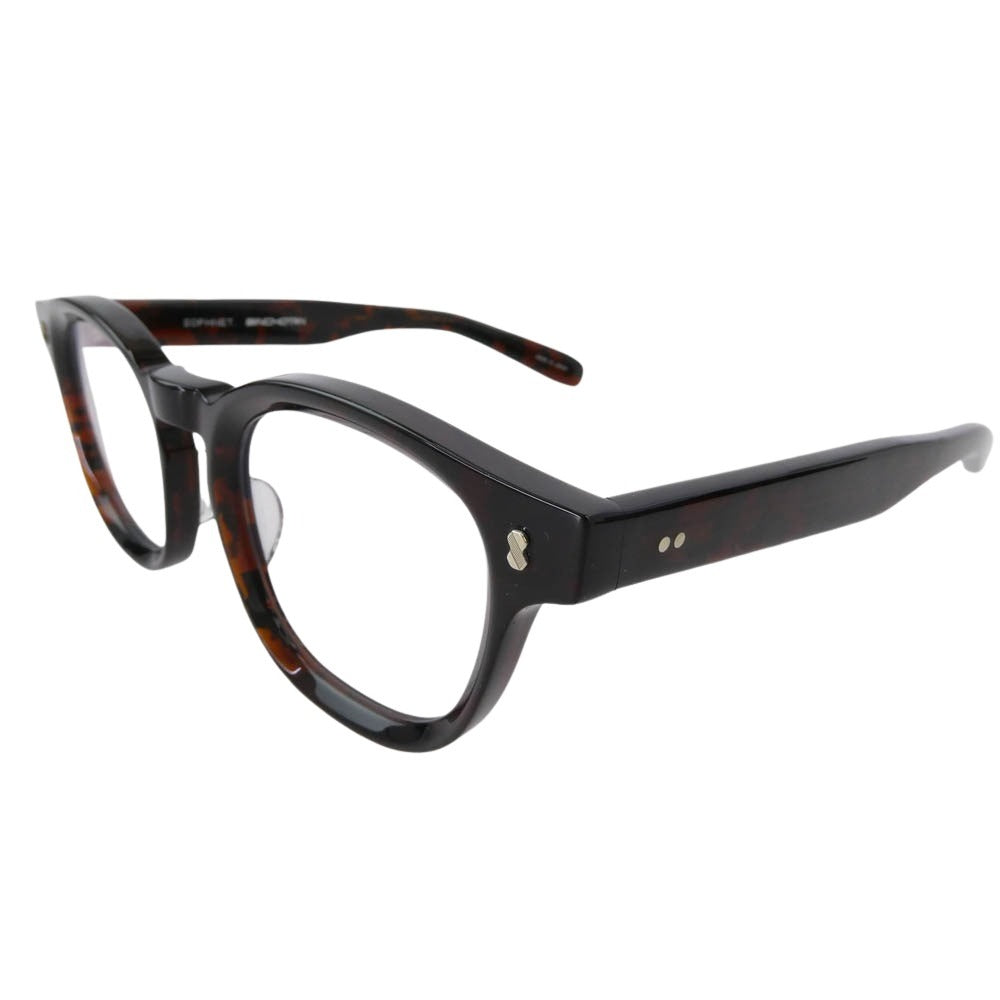 F.C.R.B. エフシーアールビー 25SS SOPH-250083 金子眼鏡製 BINCHOTAN GLASSES 備長炭 眼鏡 アイウェア フレーム：ブラウン系　レンズ：クリア系【美品】【中古】