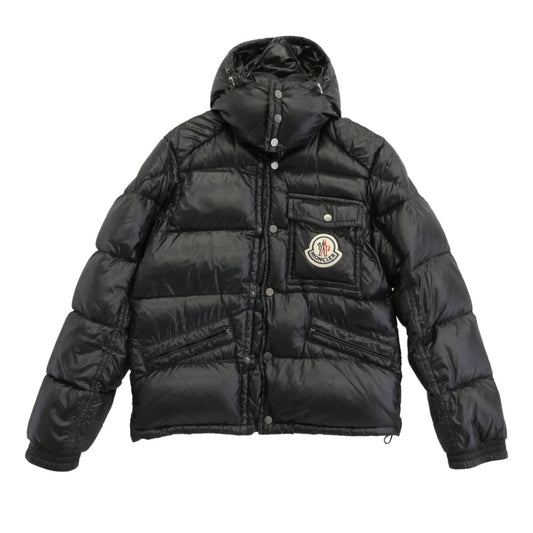 MONCLER モンクレール Z7H0617 スープリームスタグ K2 DOWN JACKET ロゴワッペン フーデッド ダウンジャケット ブラック系 2【中古】