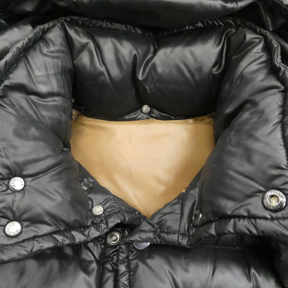 MONCLER モンクレール Z7H0617 スープリームスタグ K2 DOWN JACKET ロゴワッペン フーデッド ダウンジャケット ブラック系 2【中古】