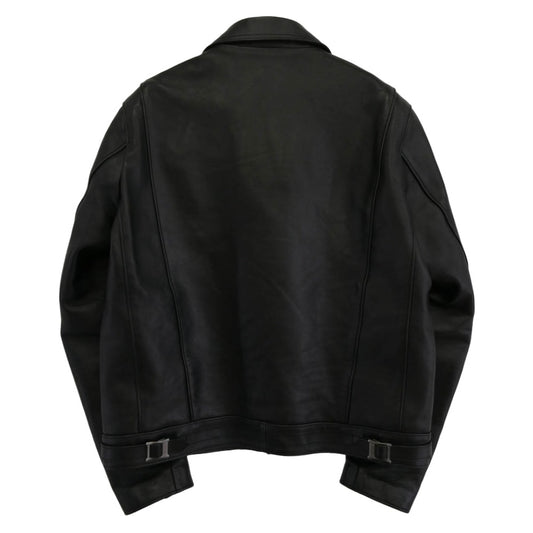 ADDICT CLOTHES アディクトクローズ AD-03 BRITISH ASYMMETRY JACKET 馬革 ホースハイド ブリティッシュアシンメトリー ライダース ジャケット ブラック系 44【中古】