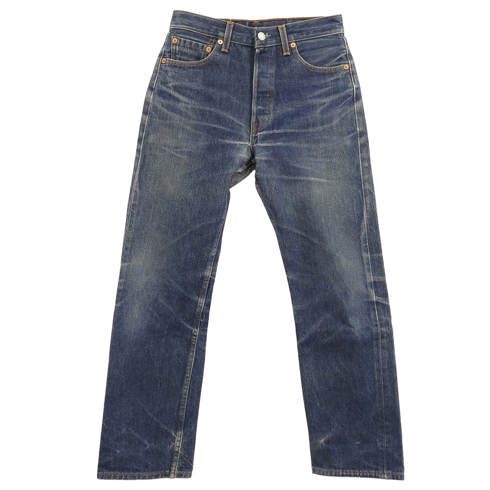 Levi's リーバイス USA製 501 レギュラー スモールe ボタン裏刻印544 ボタンフライ ストレート デニムパンツ ジーンズ インディゴブルー系 W-30 L-32【中古】