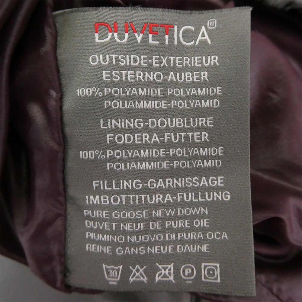 DUVETICA デュベティカ KAPPA カッパ ファーフード ロング ダウンコート ダウンジャケット グレー系 40【中古】