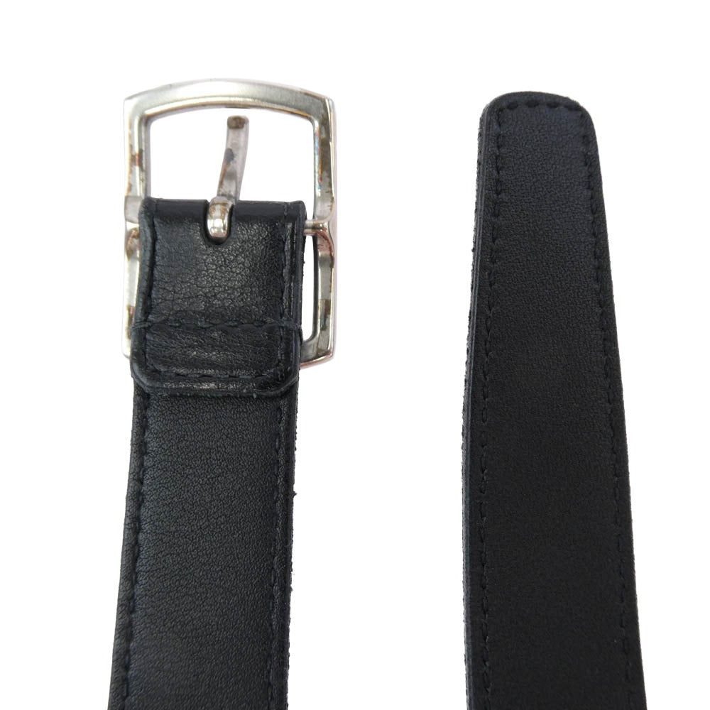 SAINT LAURENT サンローラン レザー ナローベルト ブラック系【中古】