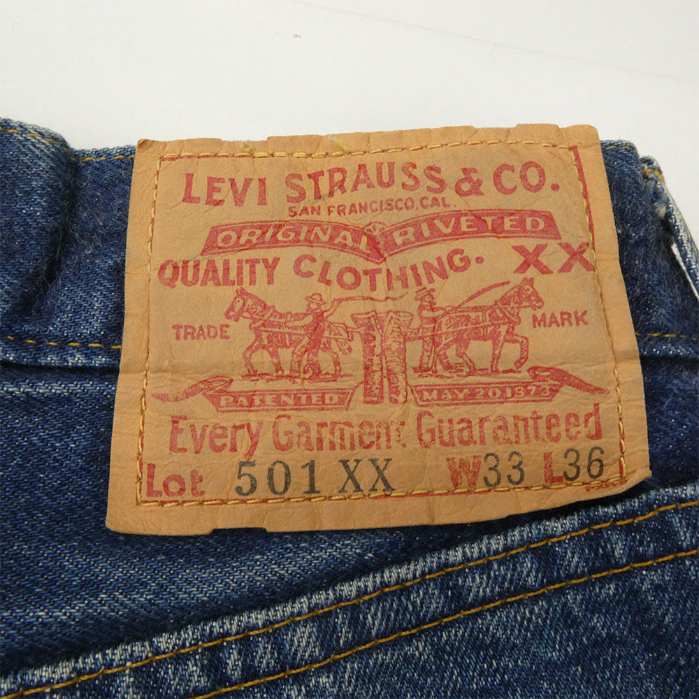 Levi's リーバイス 501XX 復刻 90s 裏刻印555 USA バレンシア工場製 ボタンフライ デニムパンツ ジーンズ インディゴブルー系 W33 L36【中古】