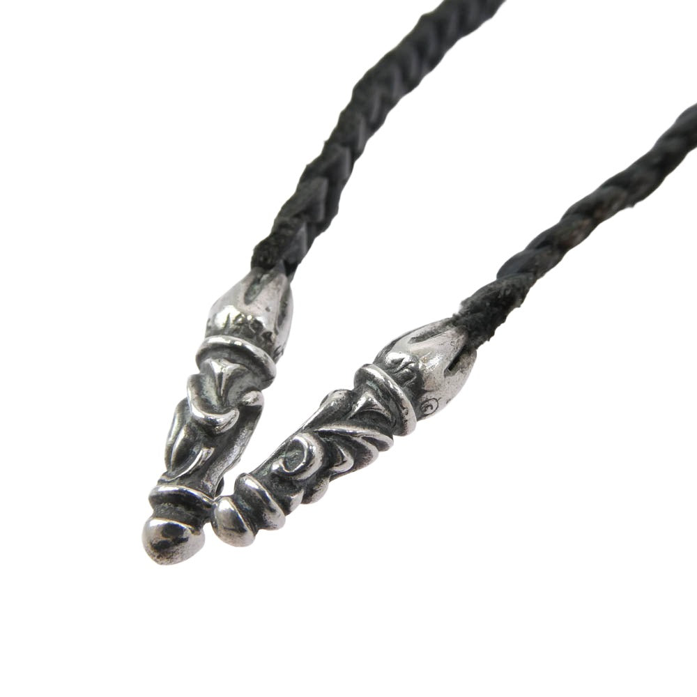 CHROME HEARTS クロムハーツ（原本無） LEATHER BRAID SCROLL 