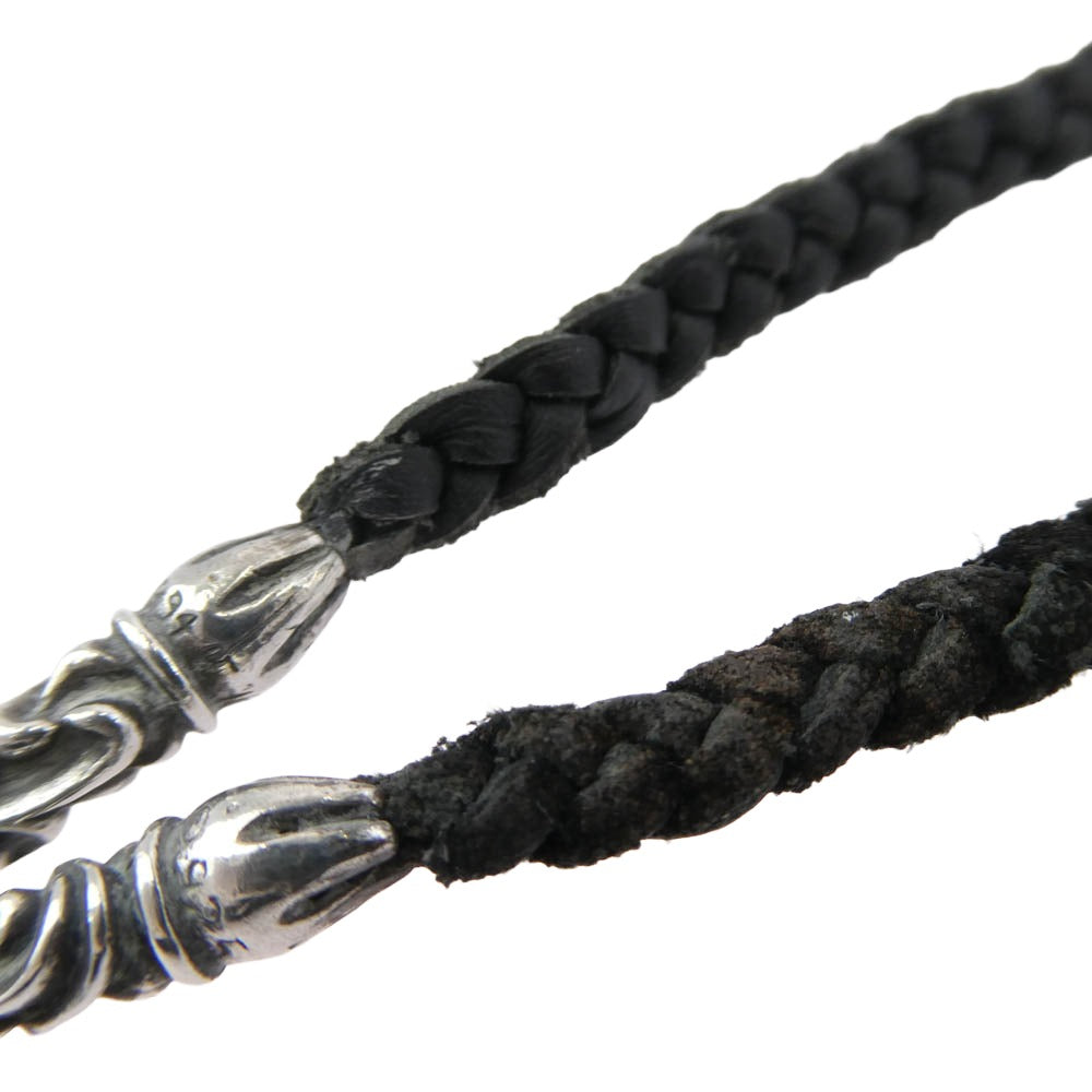 CHROME HEARTS クロムハーツ（原本無） LEATHER BRAID SCROLL 