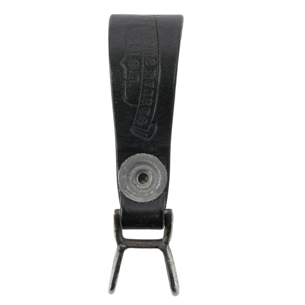 CHROME HEARTS クロムハーツ（原本無） BELT LOOP クロスボール レザー ベルトループ ブラック系 シルバー系【中古】