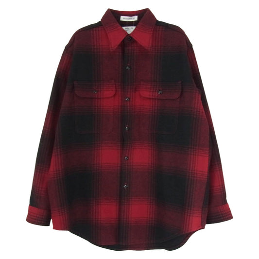 MADISON BLUE マディソンブルー 19AW MB194-5050RHM RonHerman ロンハーマン別注 長袖 ウール チェック ネル シャツ レッド系 S【中古】