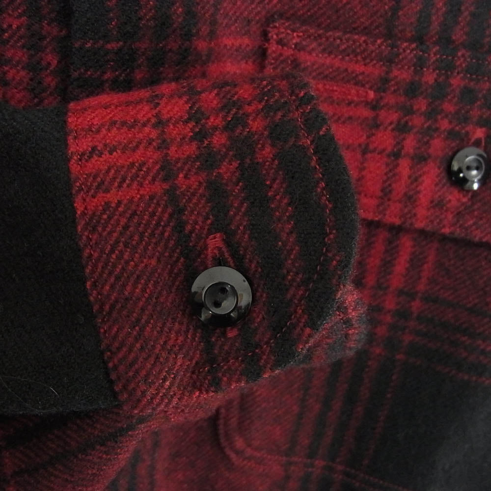 MADISON BLUE マディソンブルー 19AW MB194-5050RHM RonHerman ロンハーマン別注 長袖 ウール チェック ネル シャツ レッド系 S【中古】