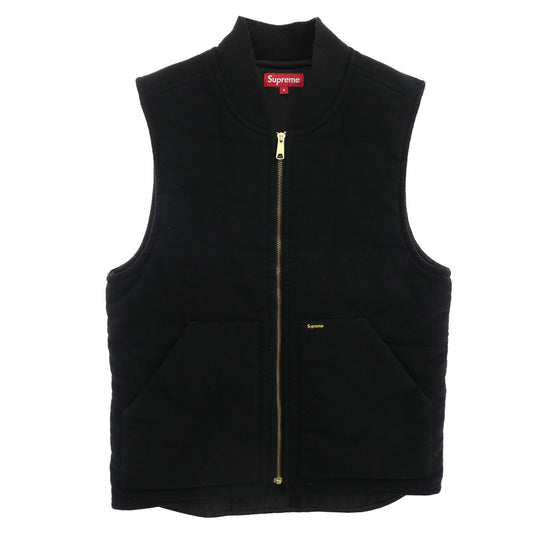 Supreme シュプリーム 11AW Work Vest モールスキン 中綿 ワークベスト ブラック系 S【中古】