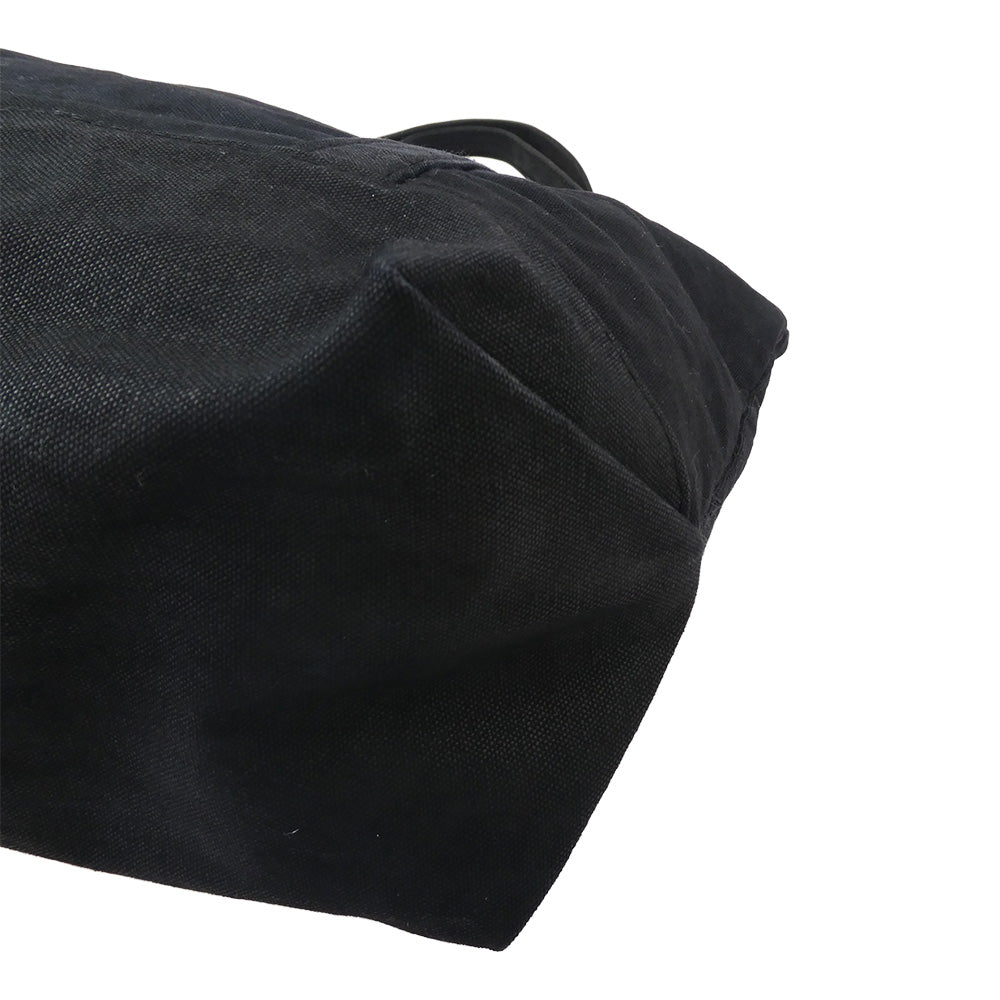 CHROME HEARTS クロムハーツ（原本無） CHプラス ホースシュープリント コットンキャンバス トートバッグ ブラック系【中古】