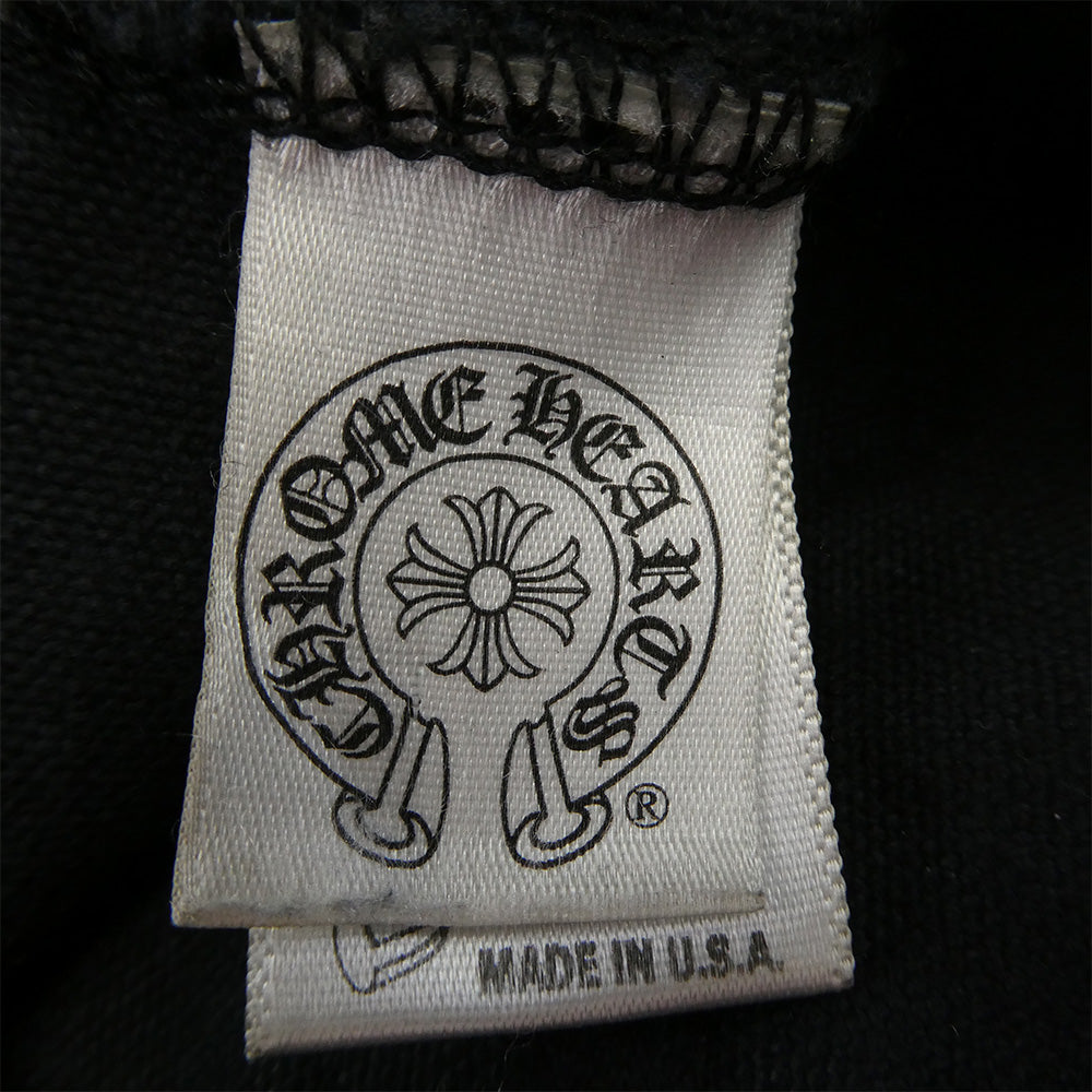 CHROME HEARTS クロムハーツ（原本無） CHプラス ホースシュープリント コットンキャンバス トートバッグ ブラック系【中古】