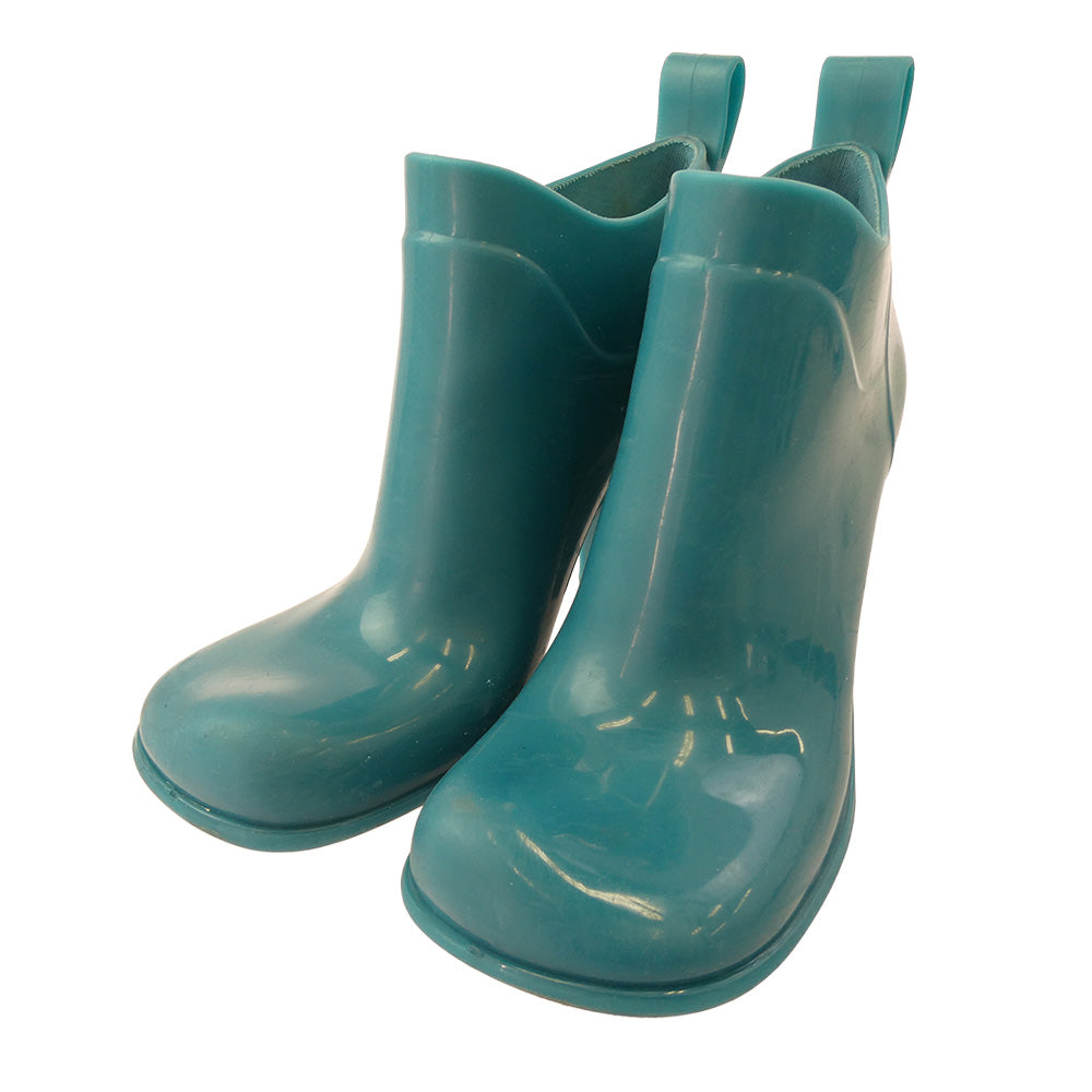 BOTTEGAVENETA ボッテガヴェネタ ラバー ヒール パドル ブーツ ブラック ブルー系 40【中古】