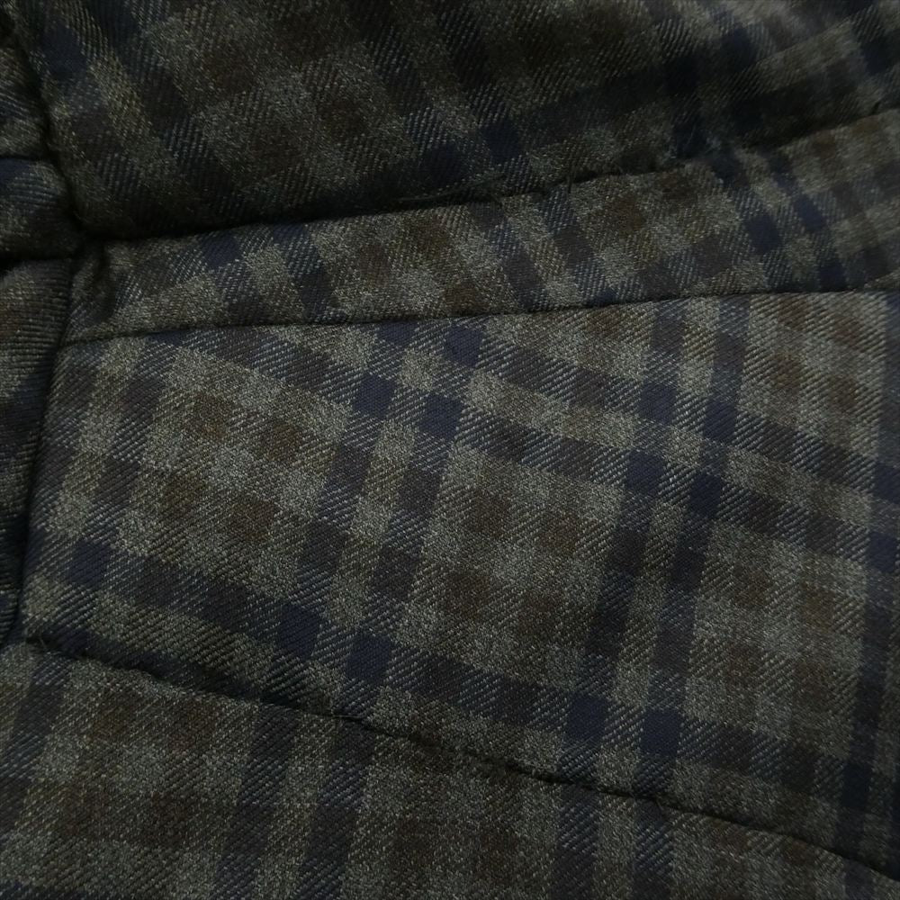 BALENCIAGA バレンシアガ 17SS 470537 TVI22 チェック ピークドラペル ダブル ウール テーラード ジャケット グレー系 38【中古】