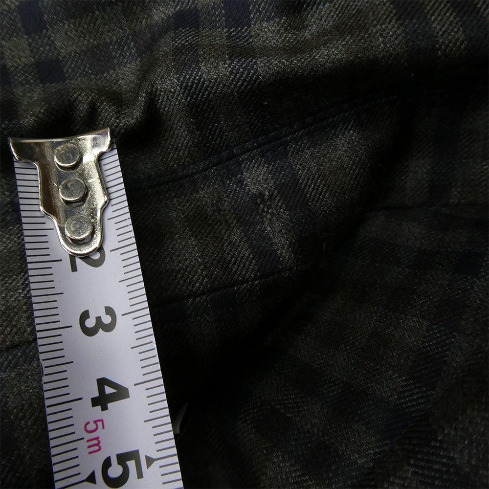 BALENCIAGA バレンシアガ 17SS 470537 TVI22 チェック ピークドラペル ダブル ウール テーラード ジャケット グレー系 38【中古】