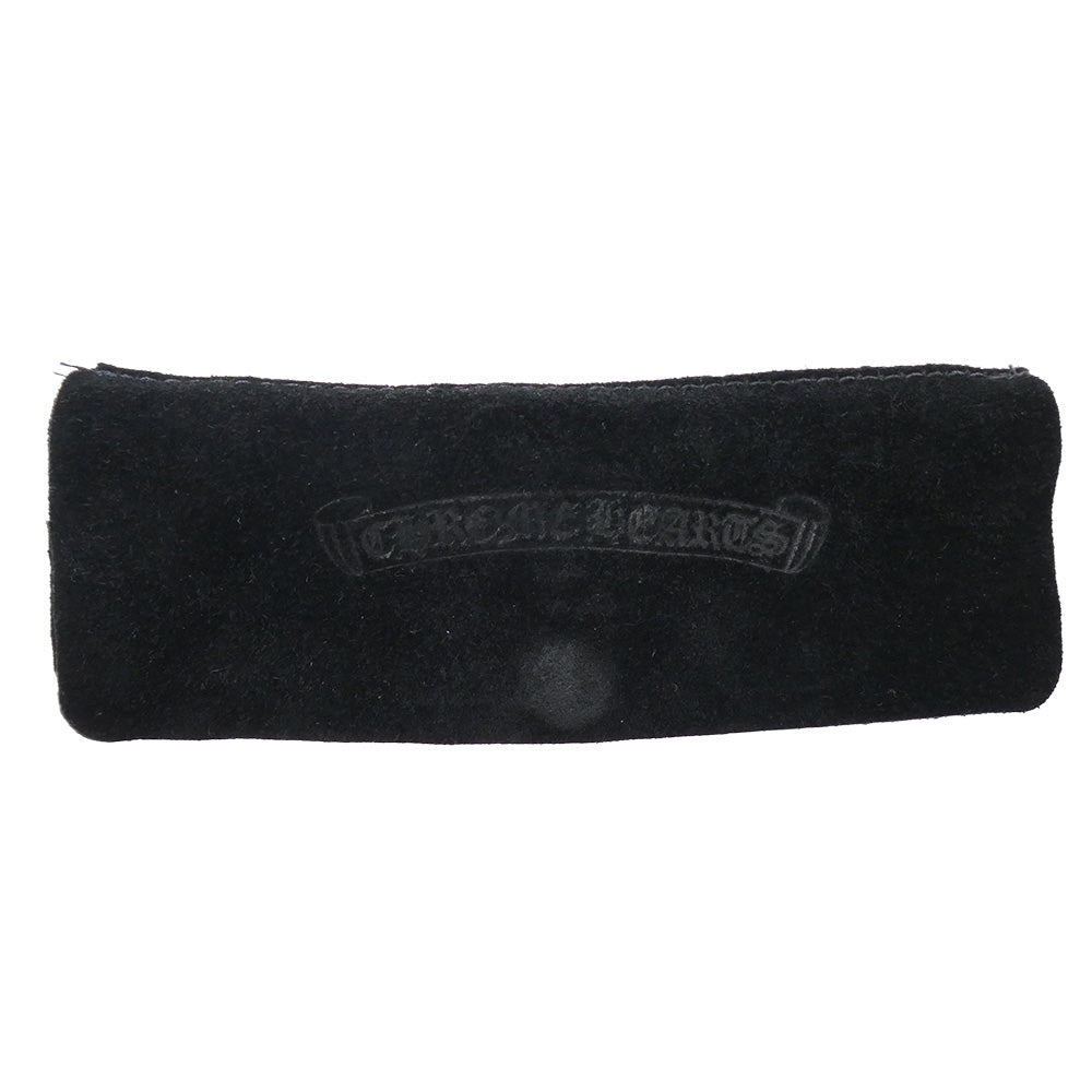 CHROME HEARTS クロムハーツ（原本無） EYEWEAR CASE 1 レザー スクロールラベル CHプラス アイウェアケース 眼鏡ケース ブラック系【中古】