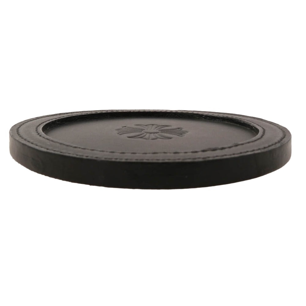 CHROME HEARTS クロムハーツ（原本無） COASTER レザー CHプラス コースター アクセサリートレイ ブラック系【中古】