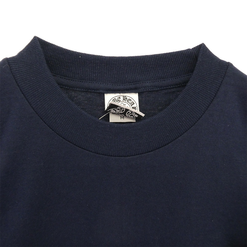 CHROME HEARTS クロムハーツ（原本無） American Flag L/S Tee アメリカンフラッグ スクロールラベルプリント 長袖 カットソー Tシャツ ネイビー系 M【極上美品】【中古】