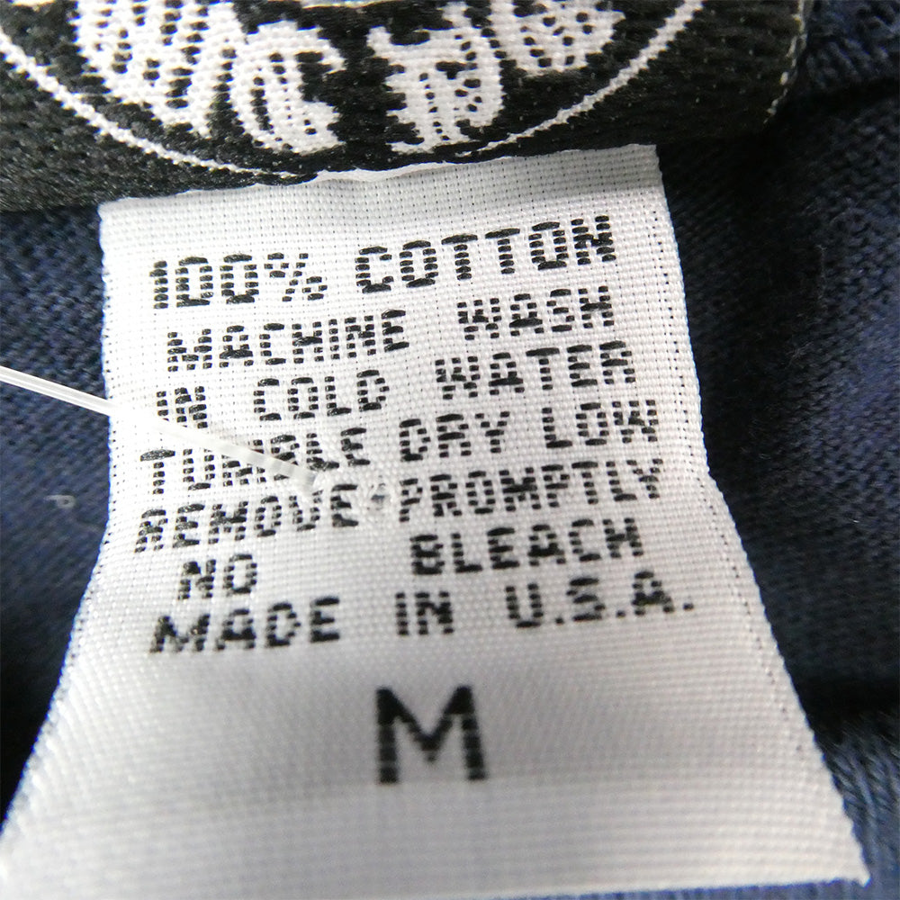 CHROME HEARTS クロムハーツ（原本無） American Flag L/S Tee アメリカンフラッグ スクロールラベルプリント 長袖 カットソー Tシャツ ネイビー系 M【極上美品】【中古】