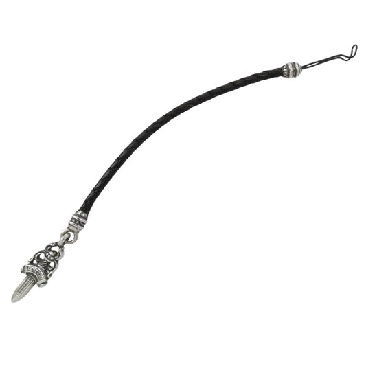 CHROME HEARTS クロムハーツ（原本有） PHNSTRP DAGGER ダガー フォンストラップ 携帯ストラップ ブラック系 シルバー系【中古】