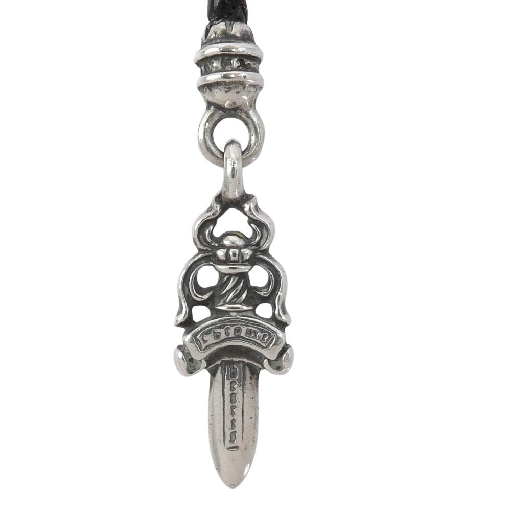 CHROME HEARTS クロムハーツ（原本有） PHNSTRP DAGGER ダガー フォンストラップ 携帯ストラップ ブラック系 シルバー系【中古】