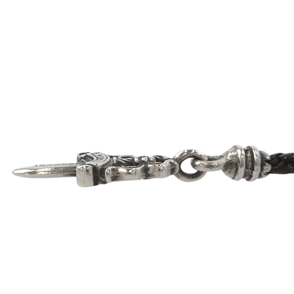 CHROME HEARTS クロムハーツ（原本有） PHNSTRP DAGGER ダガー フォンストラップ 携帯ストラップ ブラック系 シルバー系【中古】
